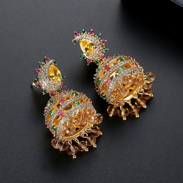 Earrings ethnic wind chimes tassels retro palace style fashion banquet Indian earrings earrings