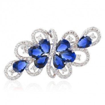 Brooch Fashion Womens Copper Inlaid 3A Zircon Inlaid Womens Brooch Platinum Plated Jewelry Gifts