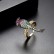 Seven-color bird ring AAA zircon color European and American style color bird female open ring