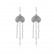 Long female heart-shaped natural pearl zircon earrings Fashion new earrings electroplated platinum