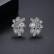 Qianye new European and American fashion copper inlaid zircon earrings womens sweet earrings factory wholesale