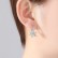 Platinum-plated colorful orchid earrings temperament Korean fashion simple small ear buckle ladies earrings earrings