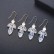 Light leaf winter sweet Korean copper inlaid zircon earrings, personalized fashion pearl female earrings factory