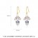 Light leaf winter sweet Korean copper inlaid zircon earrings, personalized fashion pearl female earrings factory