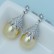 AAA diamond-studded zircon earrings shell beads fashion elegant earrings