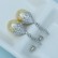 AAA diamond-studded zircon earrings shell beads fashion elegant earrings