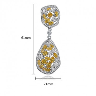 Qingge Manwu Earrings AAA Zircon Inlaid European and American Fashion Atmospheric Earrings Manufacturers Wholesale