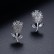 Hand bouquet earrings Korean fashion sweet color flower earrings temperament ladies platinum plated earrings