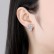 Qianye new European and American fashion copper inlaid zircon earrings womens sweet earrings factory wholesale