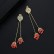 Jiaobi earrings European and American retro new long style ladies wind chimes banquet earrings fashion earrings gifts