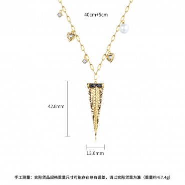 Gold-plated geometric feminine necklace, personalized Korean version of the new clavicle chain