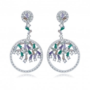 AAA diamond-studded zircon European and American fashion OL earrings wholesale women