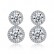 AAA zircon pavé inlaid earrings 18K white gold plating factory wholesale female