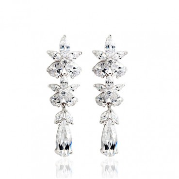 Dream earrings European and American evening dress earrings AAA zircon inlaid dinner bridal factory wholesale women