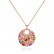 European and American flowers and moon round color simple necklace copper inlaid colorful zircon pendant necklace