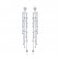 Falling Star Lake S925 Silver Needle Earrings Fashionable and fashionable zircon long tassel bridal earrings