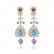 Korean style popular long pendant earrings AAA zircon pavé factory wholesale women