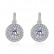 Psychedelic earrings AAA zircon temperament simple white collar earrings factory wholesale