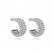 Stud Earrings Korean Style Compact and Popular Stud Earrings AAA Zircon Pavé