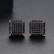 Earrings European and American fashion copper inlaid zirconium square ladies earrings earrings manufacturers wholesale