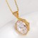 Egg-shaped copper inlaid 3A zircon irregular Korean pendant necklace womens jewelry manufacturers