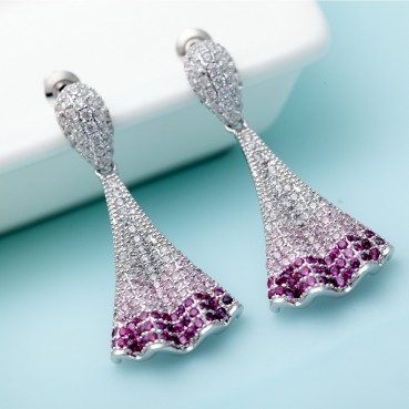 Red dream earrings skirt hem, creative personality, fashion zircon earrings earrings factory wholesale