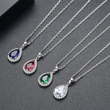 Amorous Temperament Korean AAA Zircon Pendant Jewelry Necklace Ladies Factory Wholesale