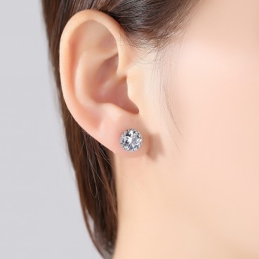 Dot AAA zircon earrings fashion earrings female Korean style earrings simple earrings