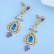 Korean style popular long pendant earrings AAA zircon pavé factory wholesale women