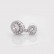 Heart-to-heart AAA zircon double round earrings Korean version small style factory wholesale commuter ladies