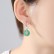 Powder makeup jade earrings AAA zircon green jade earrings earrings Korean new jewelry earrings gift women