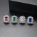 Rubiks cube earrings AAA zircon inlaid European and American atmosphere fashion square zircon earring gift female