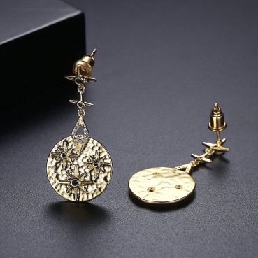 Xinghui gold earrings new Korean style earrings female fashion temperament individual earrings