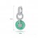 Powder makeup jade earrings AAA zircon green jade earrings earrings Korean new jewelry earrings gift women