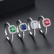 Ring AAA colored gemstone inlay craftsmanship wholesale factory commuting simple female