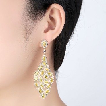 Lingxiu Earrings AAA Diamond Zircon Copper Jewelry Earrings Earrings Dinner Gift Women