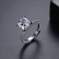 Ruonan diamond-shaped Korean fashion copper inlaid zircon ring female simple ring