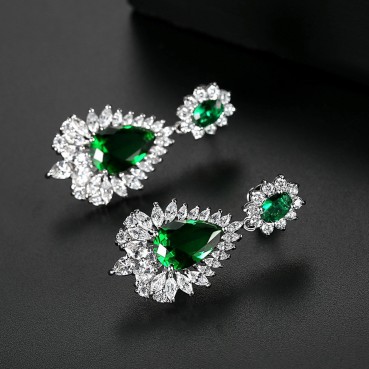 AAA zircon hairpin phoenix earrings European and American fashion earrings wholesale jewelry women gifts