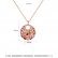 European and American flowers and moon round color simple necklace copper inlaid colorful zircon pendant necklace