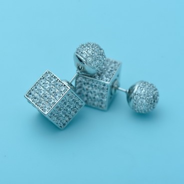 Stud Earrings Korean Fashion Fashion Stud Earrings AAA Zircon Pavé Women