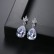 Womens new style AAA zircon water drop earrings Korean style explosion style fashion copper inlaid zircon factory