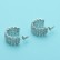 Stud Earrings Korean Style Compact and Popular Stud Earrings AAA Zircon Pavé