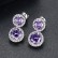 AAA zircon pavé inlaid earrings 18K white gold plating factory wholesale female