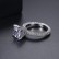 Ruonan diamond-shaped Korean fashion copper inlaid zircon ring female simple ring