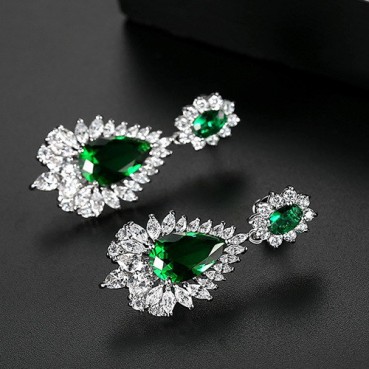 AAA zircon hairpin phoenix earrings European and American fashion earrings wholesale jewelry women gifts