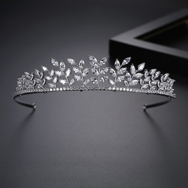 Huaxi hot style Korean high-end shiny crown copper inlaid zircon street beat headwear