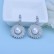 Copper Inlaid 3A Zircon Fashion Pearl Womens Earrings Wholesale Gifts