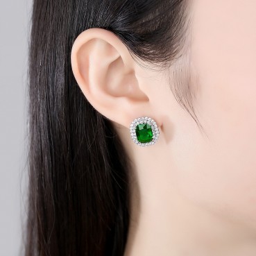 Stud Earrings Simple Korean Fashion Earrings Zircon Inlaid Female Earring Jewelry Gifts for Girlfriend