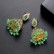 Earrings European and American fashion exaggerated earrings copper inlaid 3A zircon earrings factory wholesale earrings