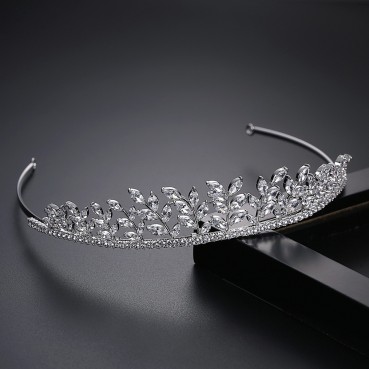 Huaxi hot style Korean high-end shiny crown copper inlaid zircon street beat headwear